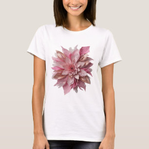 Modern Silver FLOWER POWER Custom Design T-Shirt