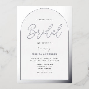 Modern Silver Foil Arch Script Bridal Shower