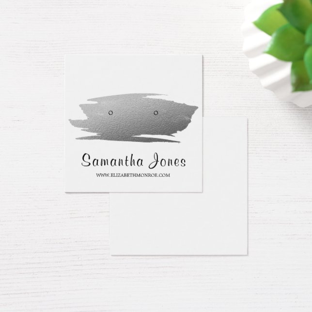 Modern Silver Foil Brushstroke, Jewellery Display (Desk)