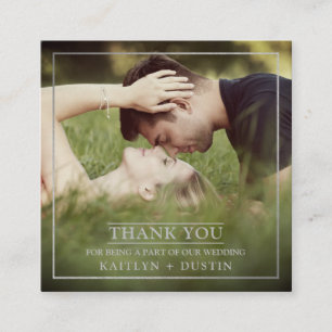 Modern Silver Foil Photo Thank You Enclosure Card
