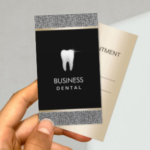 Modern Silver Glitter Border Dental Appointment