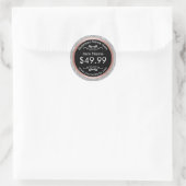 Modern Silver Glitter Rose Gold Border Price Tag (Bag)