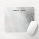 Modern Silver Glitter Salon  Mouse Pad<br><div class="desc">Modern,  silver,  glitter,  salon design. Edit your product in a few minutes by adding your data. You can change the font/colour/position by "further personalisation".</div>