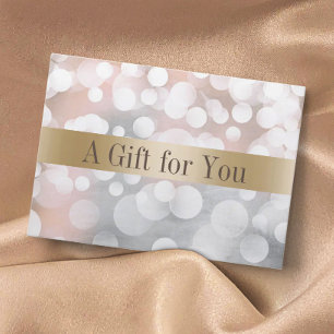 Modern Silver & Gold Salon Spa Gift Certificates