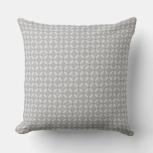 Modern Silver Grey Circle Geometric Pattern Cushion
