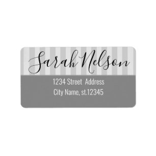 Modern Silver Lines Label