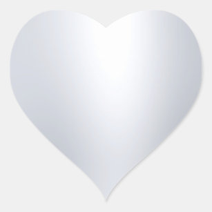 Modern Silver Look Blank Template Glamourous Chic Heart Sticker