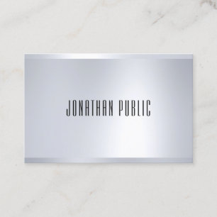 Modern Silver Look Elegant Glamourous Template Business Card