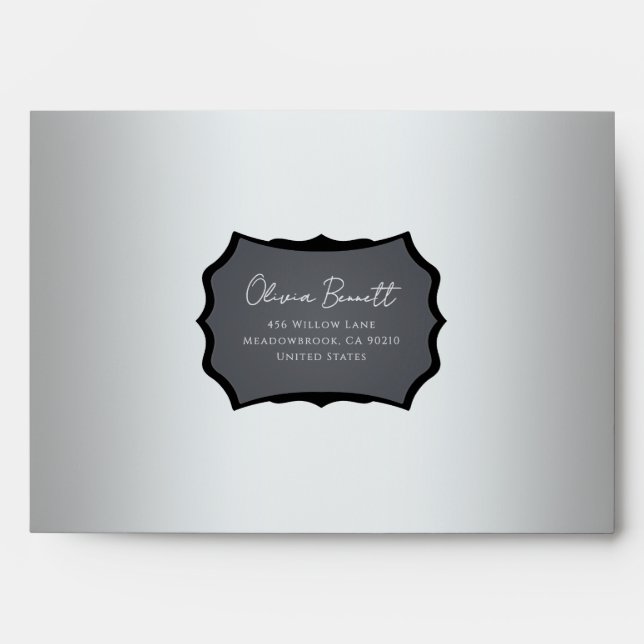 Modern Silver Minimalist Envelope (Front)
