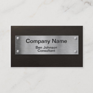 Modern Silver Plate Business Card