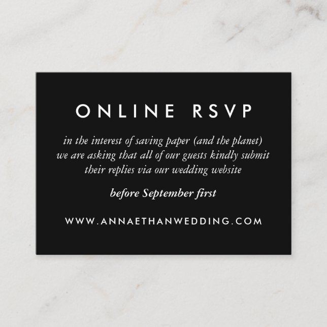 Modern Silver Rings Wedding Online RSVP Card (Front)