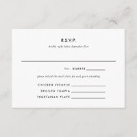 Modern Silver Rings Wedding RSVP Reply Card