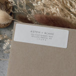 Modern Silver Script Return Address Label<br><div class="desc">These modern silver script return address labels are perfect for a minimalist wedding. The simple silver grey colour design features unique industrial lettering typography with modern boho style. Customisable in any colour. Keep the design minimal and elegant, as is, or personalise it by adding your own graphics and artwork. These...</div>