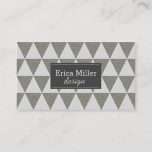 "Modern Silver Triangle" Business Card