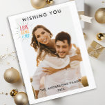 Modern Simpel Photo Christmas Postkarte Postcard<br><div class="desc">Modern,  simpel,  photo christmas card.</div>