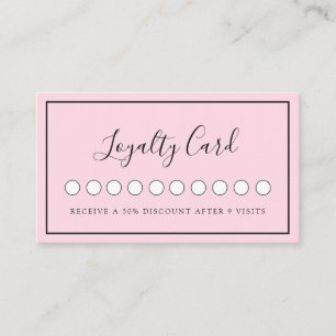 Modern Simpel PinpSalon & Spa Loyalty Business Card