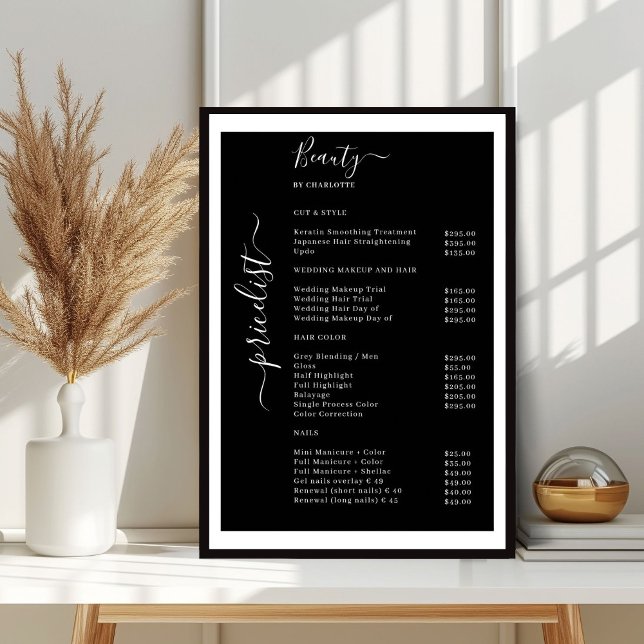 Modern Simpel Price List Poster (Modern Simpel Price List Poster)
