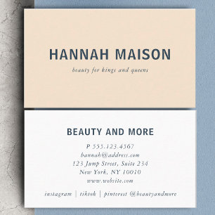 Modern, simpel, professional, salon, beige business card