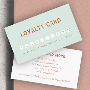 Modern, simpel, professional, salon, light green business card