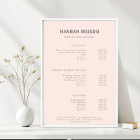 Modern Simpel, Professional, Salon, Price List