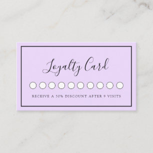Modern Simpel Purple Salon & Spa Loyalty Business Card