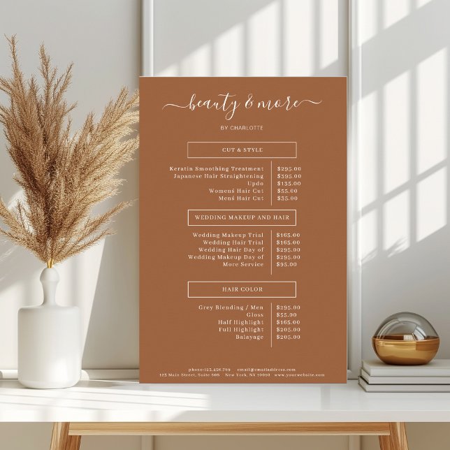 Modern Simpel Salon Price List  Poster (Creator Uploaded)