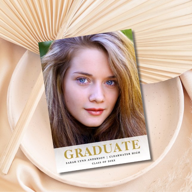 Modern Simple 2 Photo Graduation Announcement (Creator Uploaded)
