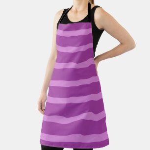 Modern Simple 2 Tone Stripe Geometric Pink Lilac Apron