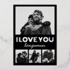 Modern Simple 4 Photo Valentines Day