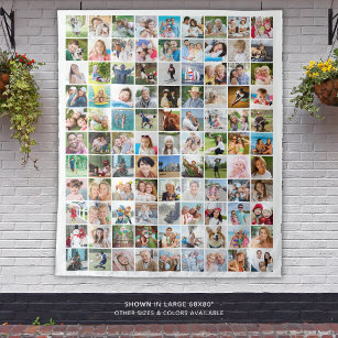 Modern Simple 99 Photo Collage Backdrop Tapestry