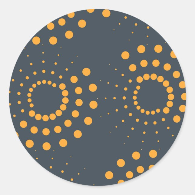 Modern, simple, abstract geometric pattern art classic round sticker (Front)