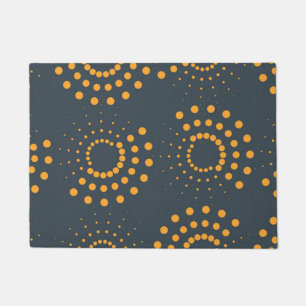 Modern, simple, abstract geometric pattern art doormat
