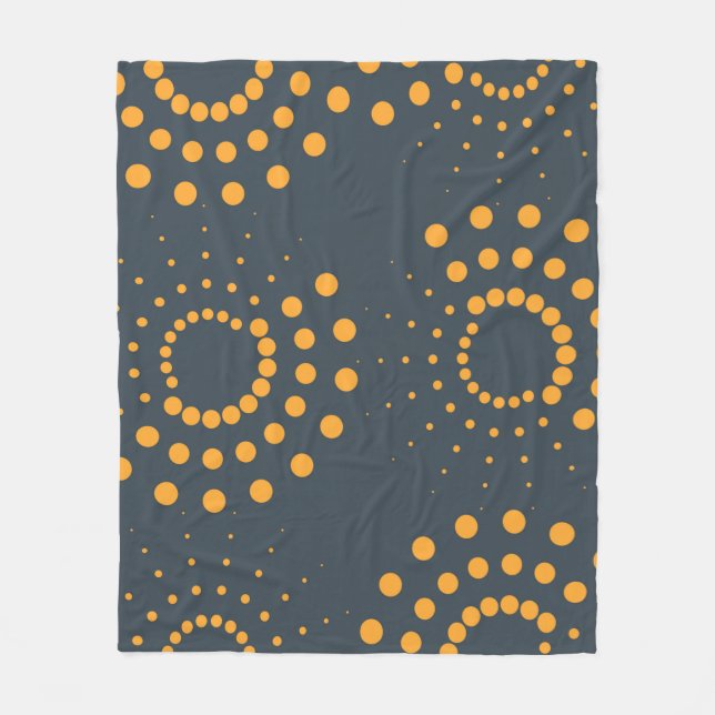 Modern, simple, abstract geometric pattern art fleece blanket (Front)