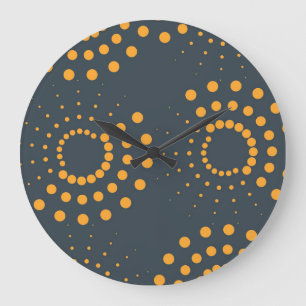 Modern, simple, abstract geometric pattern art large clock