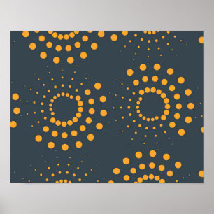 Modern, simple, abstract geometric pattern art poster