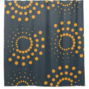 Modern, simple, abstract geometric pattern art shower curtain