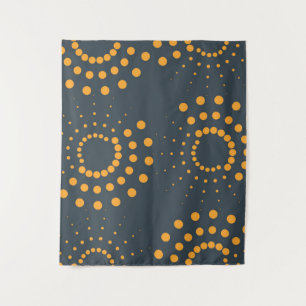 Modern, simple, abstract geometric pattern art tapestry