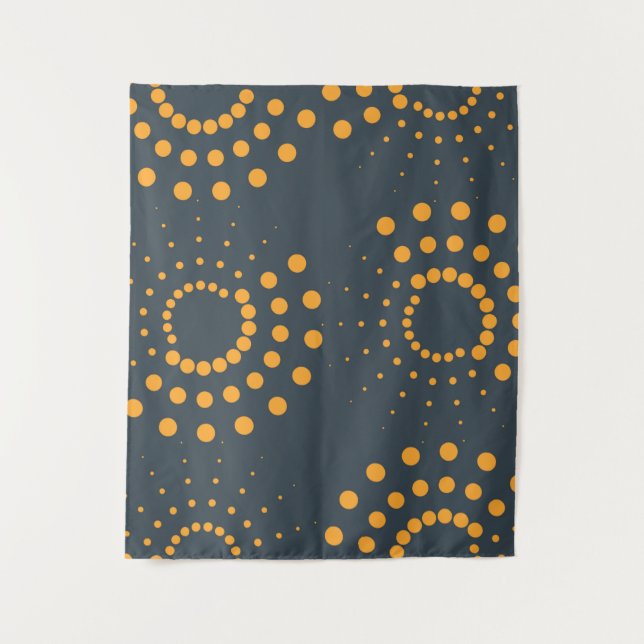 Modern, simple, abstract geometric pattern art tapestry (Front)