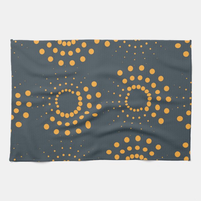 Modern, simple, abstract geometric pattern art tea towel (Horizontal)