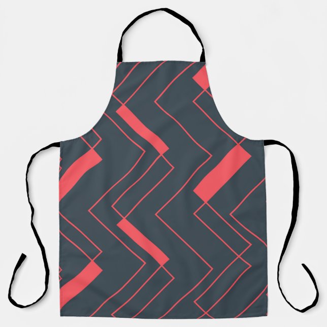 Modern, simple, abstract, vibrant, trendy pattern apron (Front)