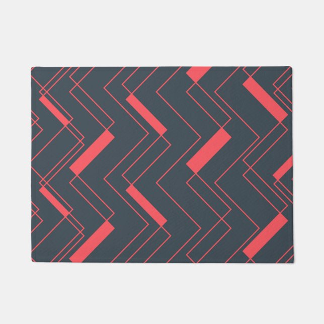 Modern, simple, abstract, vibrant, trendy pattern doormat (Front)