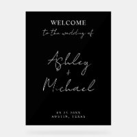 Modern Simple Acrylic Wedding Welcome Sign