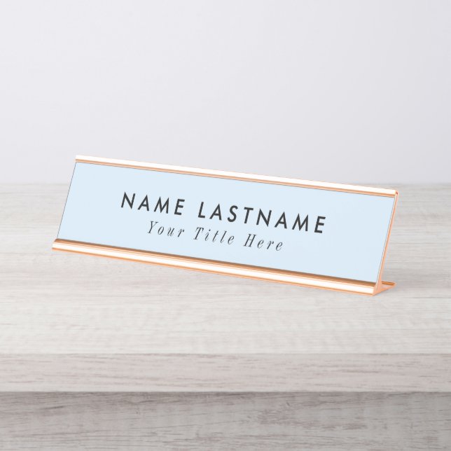 Modern Simple Add Your Logo Desk Name Plate (Front)