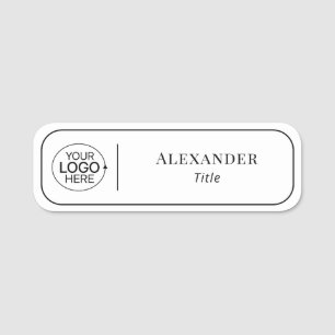 Modern Simple Add Your Logo Stuff Name Tag