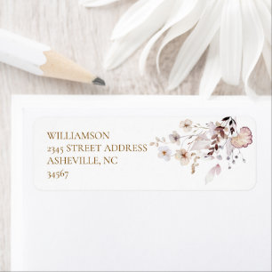 Modern Simple Autumn Dried Floral & Leaves Wedding