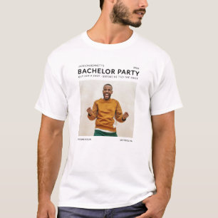 Modern Simple Bachelor Party Photo T-Shirt