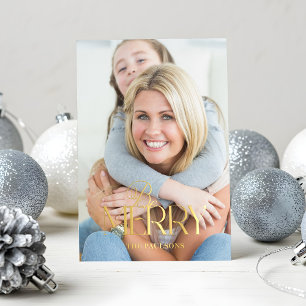 Modern Simple Be Merry Typography 1 Photo