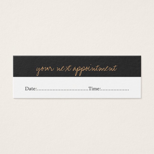 Modern Simple Beauty Salon Appointment Card (Front)
