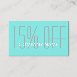 modern simple beauty salon Aqua blue Turquoise Discount Card