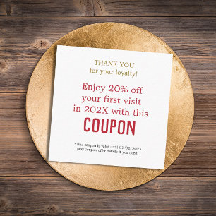 Modern Simple Beauty Salon Thank You Coupon